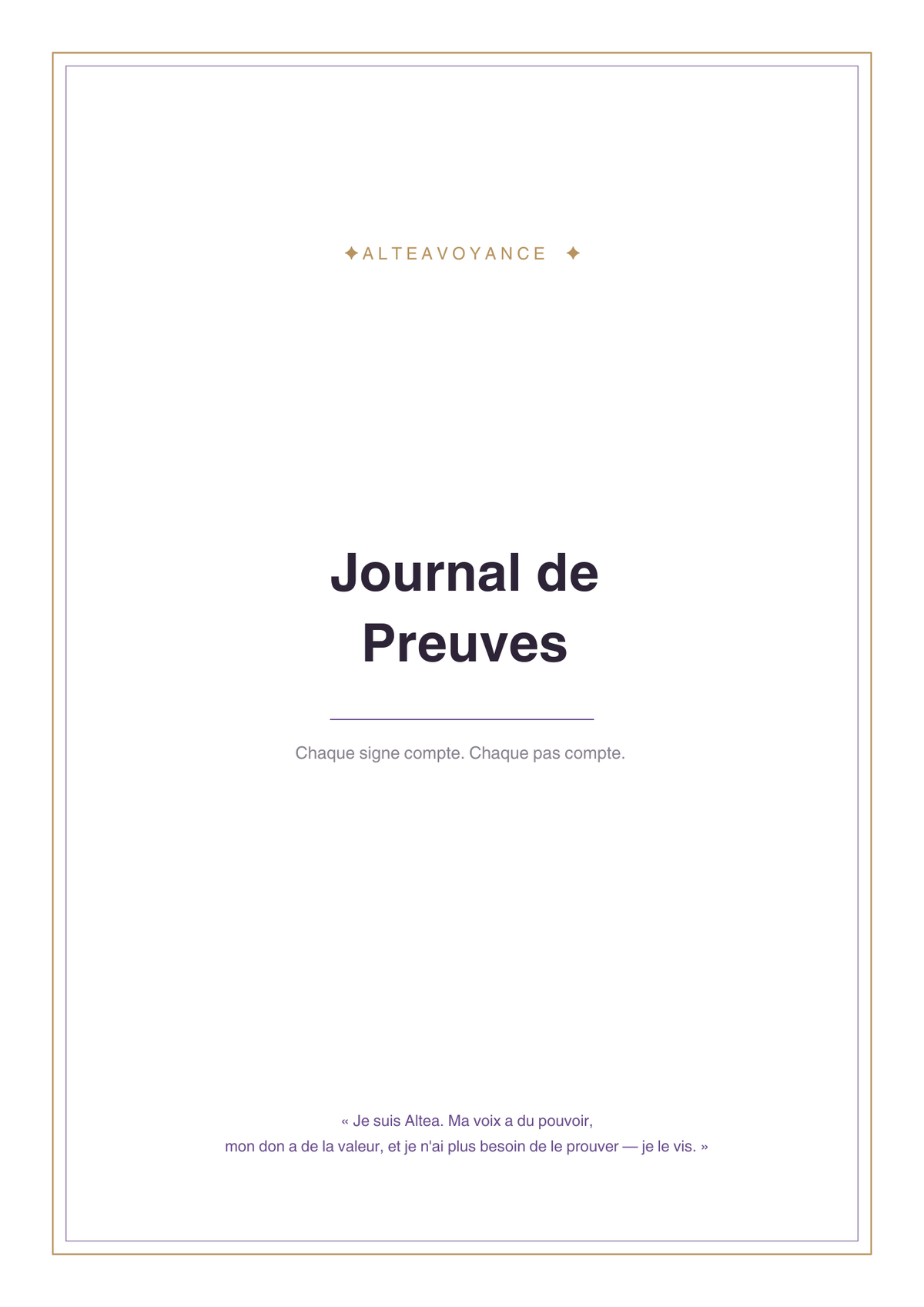 Journal de Preuves - Signes, Heures Miroirs, Plumes et Synchronicités